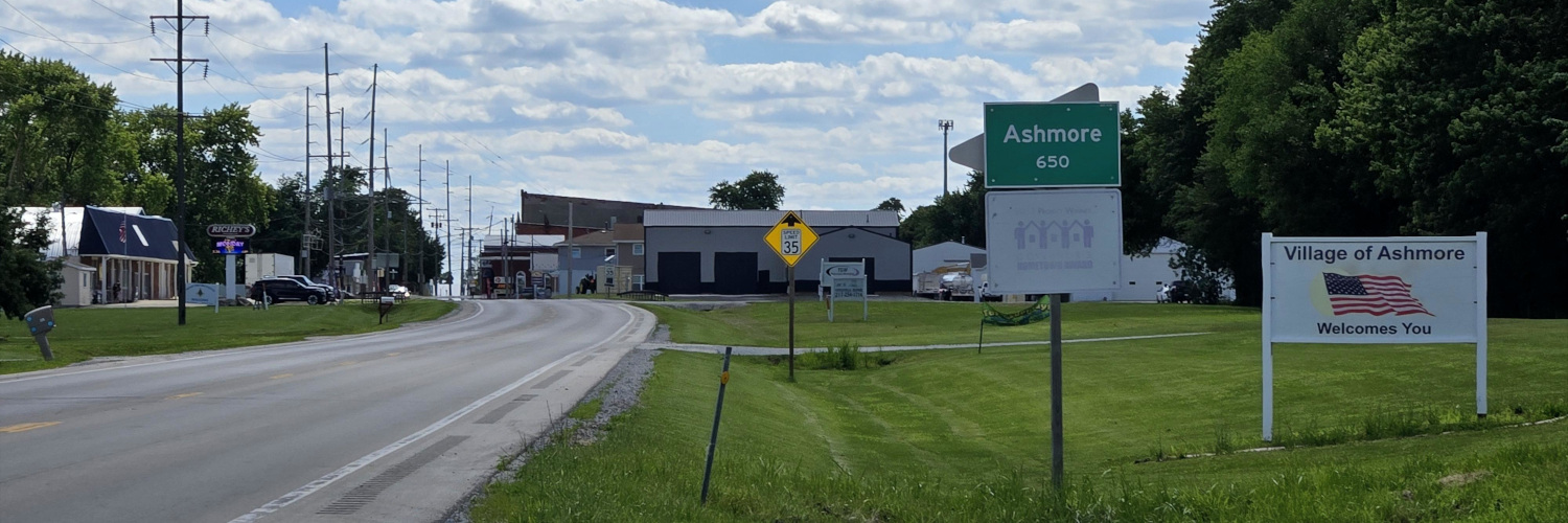 The Village of Ashmore, Illinois in June 2026